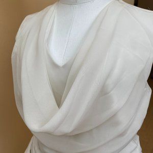 A-line Drape Neck Sleeveless Dress